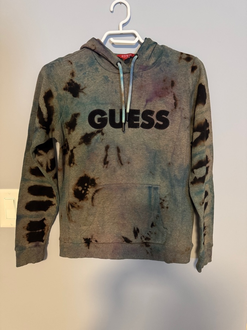 GUESS  Green  Tie-Dye Hoodie